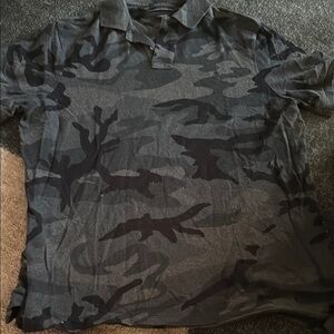 Polo by Ralph Lauren Gray and Black Camouflage Polo Shirt